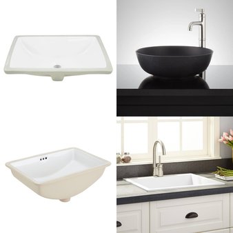 Pallet – 13 Pcs – Kitchen & Bath Fixtures, Hardware, Unsorted, Bath – Open Box Like New – Signature Hardware