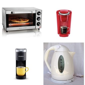 Pallet – 54 Pcs – Toasters & Ovens, Kettles & Ice Tea Makers, Slow Cookers, Roasters, Rice Cookers & Steamers – Customer Returns – Hamilton Beach, Toastmaster, Keurig, Sunbeam