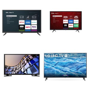 5 Pcs – LED/LCD TVs – Refurbished (GRADE A) – Onn, TCL, Samsung, LG