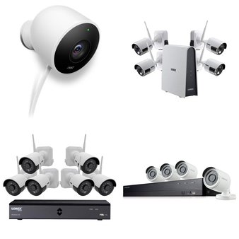 6 Pcs – Security Cameras & Surveillance Systems – Tested Not Working – Nest, Lorex, Night Owl, Samsung
