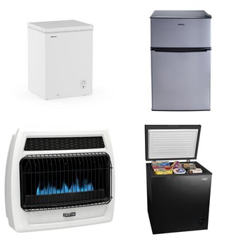 Pallet – 6 Pcs – Freezers, Refrigerators, Bar Refrigerators & Water Coolers, Heaters – Customer Returns – HISENSE, Thomson, Galanz, Dyna-Glo