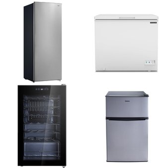 Pallet – 5 Pcs – Refrigerators, Freezers, Bar Refrigerators & Water Coolers – Customer Returns – Arctic King, Galanz, Frigidaire