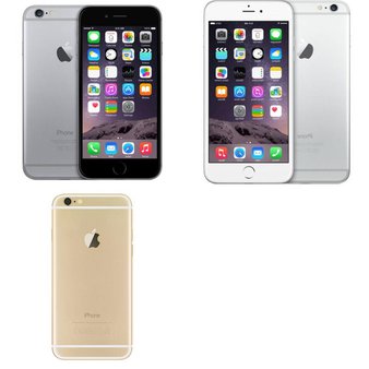 5 Pcs – Apple iPhone 6 – Refurbished (GRADE C – Locked) – Models: MQ422LL/A – TF, MG622LL/A, MG4P2LL/A