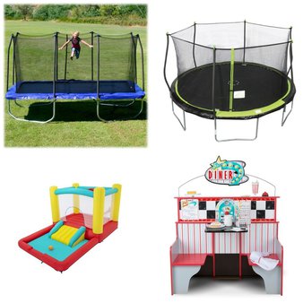 6 Pallets – 179 Pcs – Outdoor Play, Powered, Vehicles, Trains & RC, Trampolines – Customer Returns – Play Day, Razor, New Bright, Razor Power Core