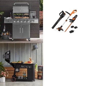 Pallet – 3 Pcs – Grills & Outdoor Cooking, Trimmers & Edgers – Customer Returns – Mm, Worx