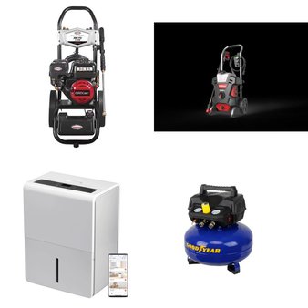 Pallet – 28 Pcs – Power Tools, Pressure Washers, Humidifiers / De-Humidifiers – Customer Returns – Hyper Tough, Goodyear, Simpson, Black Max