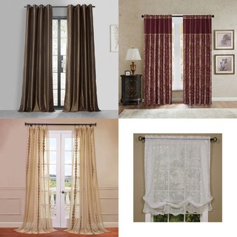 CLEARANCE! Pallet – 290 Pcs – Curtains & Window Coverings, Earrings, Decor, Sheets, Pillowcases & Bed Skirts – Mixed Conditions – Private Label Home Goods, Fieldcrest, Sun Zero, Eclipse