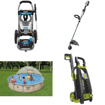 Pallet – 13 Pcs – Pressure Washers, Storage & Organization, Trimmers & Edgers, Pools & Water Fun – Customer Returns – Hyper Tough, Hart, Sun Joe, Coleman