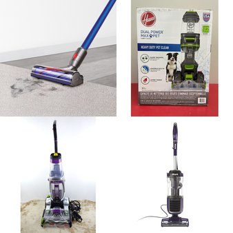 Pallet – 7 Pcs – Vacuums – Damaged / Missing Parts / Tested NOT WORKING – Bissell, Hoover, Shark Navigator, Dyson