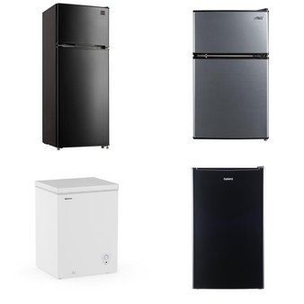 Pallet – 10 Pcs – Freezers, Bar Refrigerators & Water Coolers, Refrigerators – Customer Returns – HISENSE, Great Value, Primo, Galanz