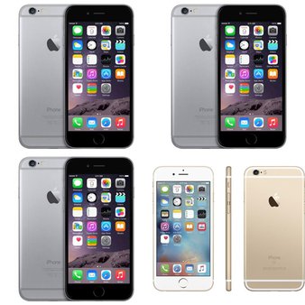 8 Pcs – Apple iPhone 6 – Refurbished (GRADE C – Unlocked) – Models: MG632LL/A, MG4W2LL/A, NG4W2LL/A, MG3H2BR/A