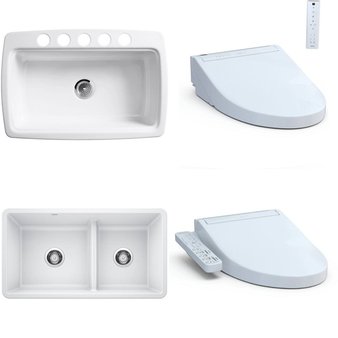 Pallet – 13 Pcs – Kitchen & Bath Fixtures, Hardware – Customer Returns – Kohler, Toto, TOTO USA, Blanco