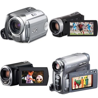 12 Pcs – Refurbished JVC Camcorders (GRADE A, GRADE B) – Models: GZ-HM65BU, GR-D350AA, GZMG21, GZHM40BUSD – BLK