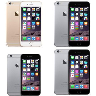 7 Pcs – Apple iPhone 6 – Refurbished (GRADE A – Unlocked) – Models: MG3H2CL/A, MG652LL/A, MQ422LL/A, MQ422LL/A – TF