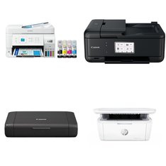 Pallet - 20 Pcs - Inkjet, All-In-One, Laser, Scanners - Customer Returns - HP, Canon, Pixma, EPSON