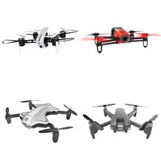 Pallet - 65 Pcs - Drones & Quadcopters Vehicles - Damaged / Missing Parts / Tested NOT WORKING - Protocol, Vivitar, Parrot