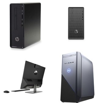 12 Pcs – Desktop Computers – Refurbished (GRADE A) – HP, DELL