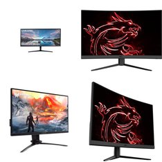 Pallet – 29 Pcs – Monitors – Damaged / Missing Parts / Tested NOT WORKING – LG, Samsung, MSI, ACER