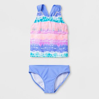 36 Pcs – Cat & Jack Girls Mermaid Dreams Tankini Set Size S – New – Retail Ready