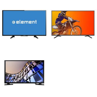 7 Pcs – LED/LCD TVs (28″ – 40″) – Refurbished (GRADE A, GRADE B) – ELEMENT, Samsung, SHARP