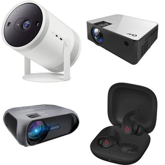Pallet – 216 Pcs – Projector, In Ear Headphones, Portable Speakers, DVD & Blu-ray Players – Open Box Customer Returns – PROSCAN, Blackweb, Onn, onn.