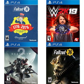 150 Pcs – Sony Video Games – New – Fallout 76 Tricentennial Edition (PS4), Destiny 2 Standard Edition (PS4), WWE 2K19 (PlayStation 4), Fallout 76(PS4)