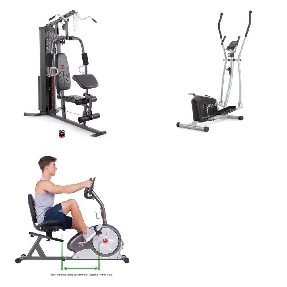Pallet 3 Pcs Exercise Fitness Customer Returns Marcy Weslo Body Flex