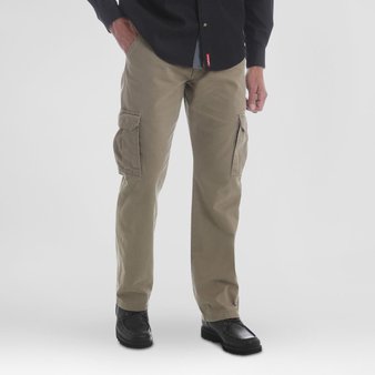 25 Pcs – Wrangler Men’s Cargo Pants – British Khaki, 36×32 – New – Retail Ready