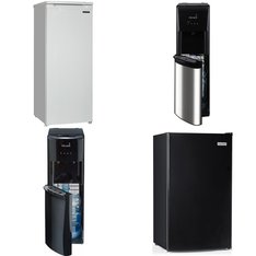 Pallet - 8 Pcs - Bar Refrigerators & Water Coolers, Freezers, Refrigerators - Customer Returns - Primo Water, HISENSE, Thomson, Igloo