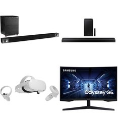 Pallet - 57 Pcs - Powered, Audio Headsets, Speakers, DVD & Blu-ray Players - Damaged / Missing Parts / Tested NOT WORKING - Jetson, PDP, Hover-1, Samsung