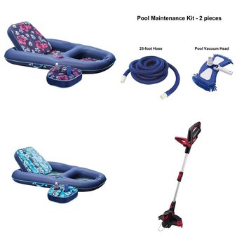 CLEARANCE! 2 Pallets – 56 Pcs – Pools & Water Fun, Trimmers & Edgers, Other, Leaf Blowers & Vaccums – Customer Returns – Waterlife, Aqua, Mainstays, Hyper Tough