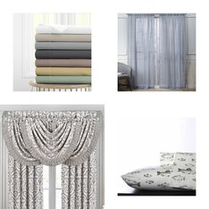 Pallet - 39 Pcs - Curtains & Window Coverings, Sheets, Pillowcases & Bed Skirts, Bath, Blankets, Throws & Quilts - Mixed Conditions - Madison Park, Sun Zero, Eclipse, QUEEN STREET