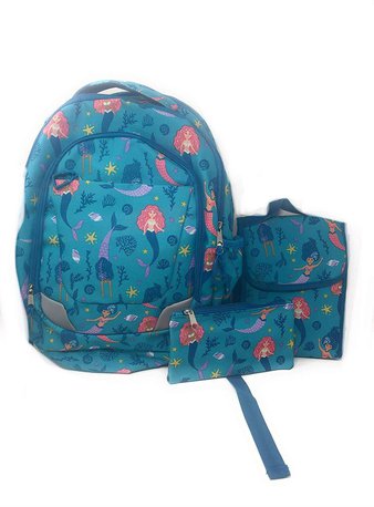 100 Pcs – CRCKT Mermaid Backpack Lunch Kit and Accessory Bag-3 Pieces Set – New – Retail Ready