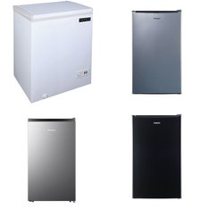 Pallet – 7 Pcs – Refrigerators, Bar Refrigerators & Water Coolers, Freezers – Customer Returns – Galanz, HISENSE, Thomson