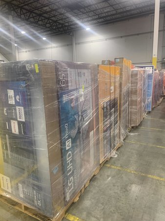 Truckload – 24 Pallets – 171 Pcs – Plug and Play Pass TVs – LED/LCD TVs (55″+) – Lane 14 – Customer Returns – Samsung, Onn, TCL, VIZIO