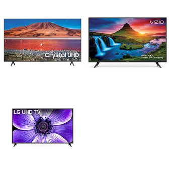 3 Pcs – LED/LCD TVs – Refurbished (GRADE C) – Samsung, LG, VIZIO