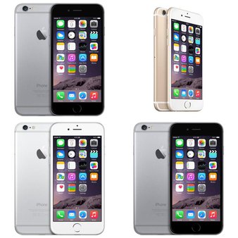 5 Pcs – Apple iPhone 6 – Refurbished (GRADE A – Unlocked) – Models: MQ3X2LL/A, MG5X2LL/A, 6083B, MG4Q2LL/A