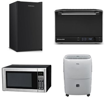 Pallet – 9 Pcs – Microwaves, Bar Refrigerators & Water Coolers – Customer Returns – Hamilton Beach, KitchenAid, Midea, TCL North America