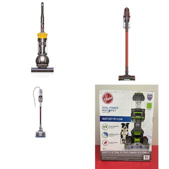 Pallet – 19 Pcs – Vacuums – Damaged / Missing Parts / Tested NOT WORKING – Shark, Tineco, Dyson, Hoover