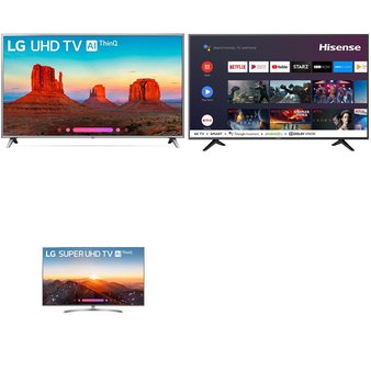 8 Pcs – LED/LCD TVs (58″ – 75″) – Refurbished (GRADE A, GRADE B) – LG, HISENSE