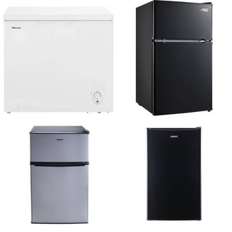 Pallet – 7 Pcs – Freezers, Bar Refrigerators & Water Coolers, Refrigerators – Customer Returns – Galanz, Arctic King, HISENSE