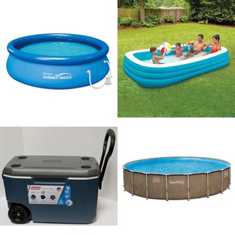 5 Pallets – 69 Pcs – Pools & Water Fun, Camping & Hiking, Fishing & Wildlife, Accessories – Customer Returns – Coleman, PolyGroup, Summer Waves, Newell Brands