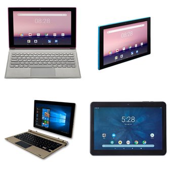 17 Pcs – Tablets – Tested NOT WORKING – EVOO, Onn, Direkt-Tek, Packard Bell