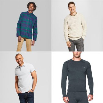 56 Pcs – Men`s T-Shirts, Polos, Sweaters – New – Retail Ready – Goodfellow & Co, Original Use, G-III Sports, Under Armour