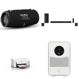 CLEARANCE! Pallet – 60 Pcs – Projector, Speakers, All-In-One, Portable Speakers – Customer Returns – HP, onn., EPSON, Onn