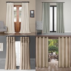 Pallet - 268 Pcs - Curtains & Window Coverings, Earrings - Mixed Conditions - Private Label Home Goods, Sun Zero, Eclipse, Exclusive Fabrics & Furnishing