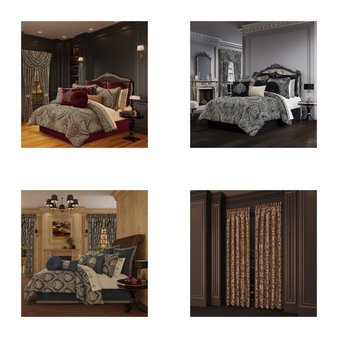 6 Pallets – 421 Pcs – Curtains & Window Coverings, Bedding Sets, Blankets, Throws & Quilts, Sheets, Pillowcases & Bed Skirts – Mixed Conditions – Madison Park, Eclipse, Fieldcrest, Home Essence