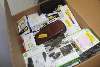1 Parcel Box – 74 Pcs – Batteries & Chargers, Cases, Cases & Skins – OPEN BOX UNTESTED RETURNS – Walmart