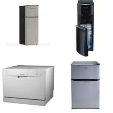 Pallet - 6 Pcs - Bar Refrigerators & Water Coolers, Refrigerators, Dishwashers, Freezers - Customer Returns - Primo Water, Frigidaire, Galanz, RCA