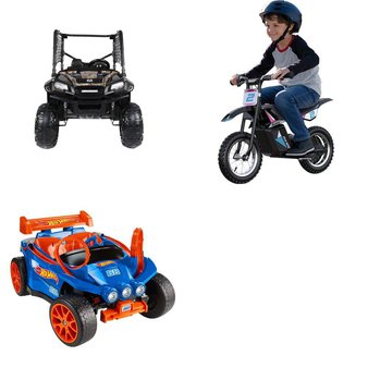 Pallet – 3 Pcs – Vehicles, Outdoor Sports – Customer Returns – Realtree, Mattel, Razor